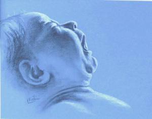 lise fortin art portrait bébé